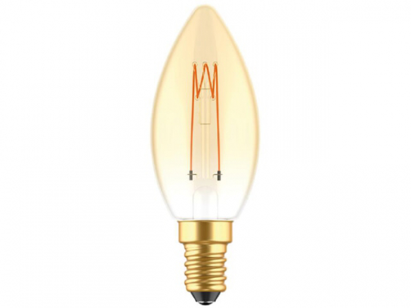 Led Deko/Vintage Leuchtmittel - Kerzenform C35 E14 2,5W 136lm 1800K Gold 330° - dimmbar