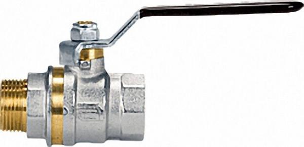 Messingkugelhahn AG/IG 3/8'' mit Stahl-Handhebel