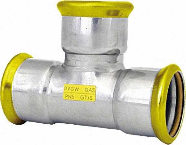 Edelstahl Pressfitting Gas T-Stück, DN42