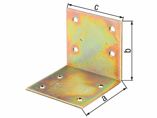 Breitwinkel 60x60x60mm, gelb verzinkt