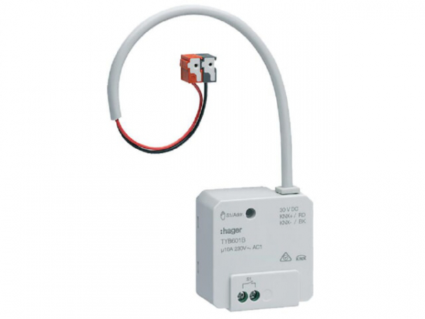 Hager Schaltaktor 1-fach 10A 230V KNX UP TYB601B