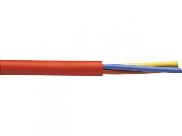 Silikon-Kabel hitzebeständig 180°C WA-SiHF-J rotbraun 3x1,5mm², 1 Rolle 50m