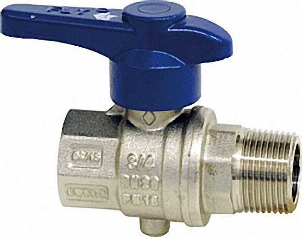 Absperrklappe Messing 1''IGxAG Eurofly auf/zu /Dichtung NBR. Neue Ausführung 11/04