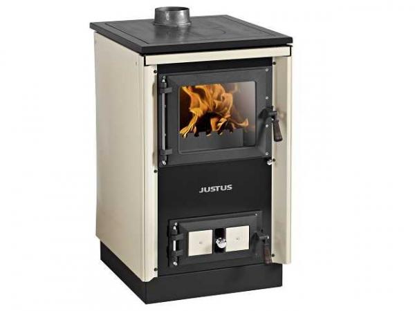JUSTUS Festbrennstoffherd Rustico-50 2.0, creme
