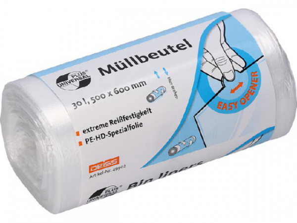 UNIVERSAL PLUS - Müllbeutel aus HDPE 30 l VPE 100 Stück