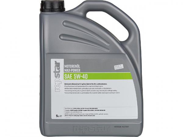 Motorenöl SAE 5W-40 Max Power Inhalt 5000ml