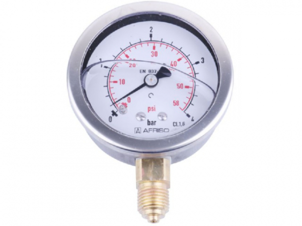 Manometer Glyzerin NG 63 radial 0 bis 4 bar