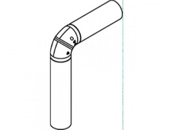 VIESSMANN 7202969 Bogen 90° Kompakt Außen-/Fortluftdurchführung DN160