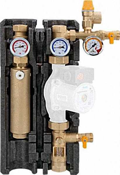 Solarstation DN25 FlowCon MAX-für Flowmeter 5-40 l/min ohne Pumpe, mit AirStop