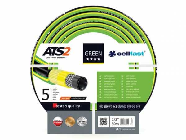 CELLFAST 15 101 Gartenschlauch Green ATS2 1/2" 50 m 5-lagig Bewässerungsschlauch