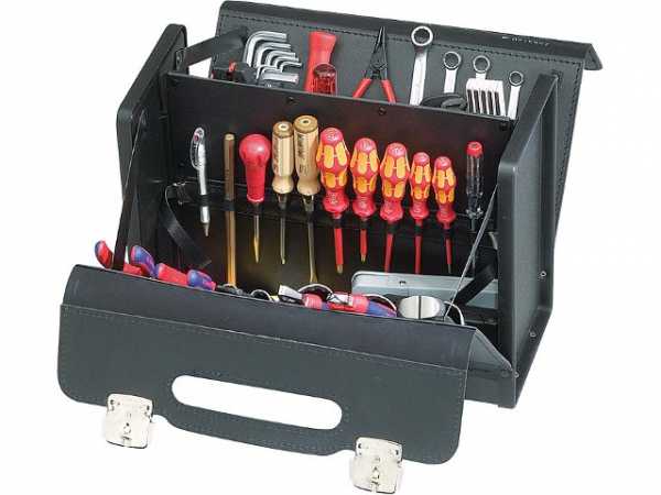 Werkzeugtasche CLASSIC mit Mittelwand 390x185x310mm 2460,000-401 schwarz
