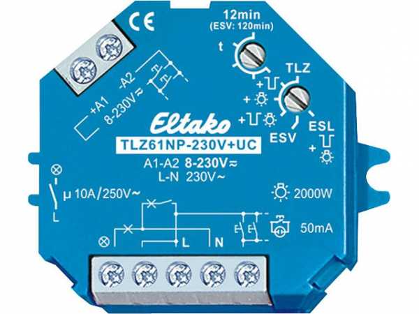 Treppenlicht-Zeitschaltuhr Eltako, TLZ61NP-230V+UC