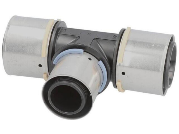 Uponor S-Press Verbund T-Stück reduziert PPSU Ø50mm-Ø40mm-Ø50mm