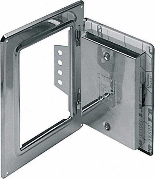 KW-Kamintür RV 150/300 aus Edelstahl mit Schlüssel, Bauart geprüft