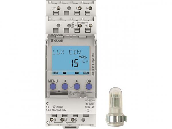 Dämmerungsschalter theben LUNA 111 top3 AL, 220-240V Aufbau-Lichtsensor, Digital