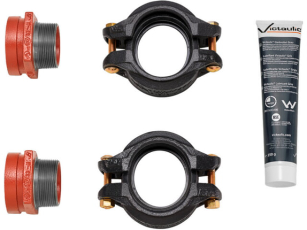Buderus Adapter Victaulic AVC2,5-2" DN65 auf R2, Gusseisen, für Heizwasser, 2 Stück, kompatibel GB272