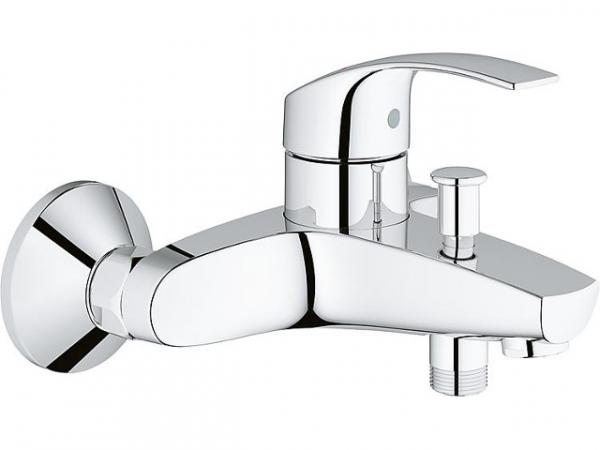 Einhebel Wannenmischer Grohe Eurosmart, Wandmontage, chrom, Eigensicher