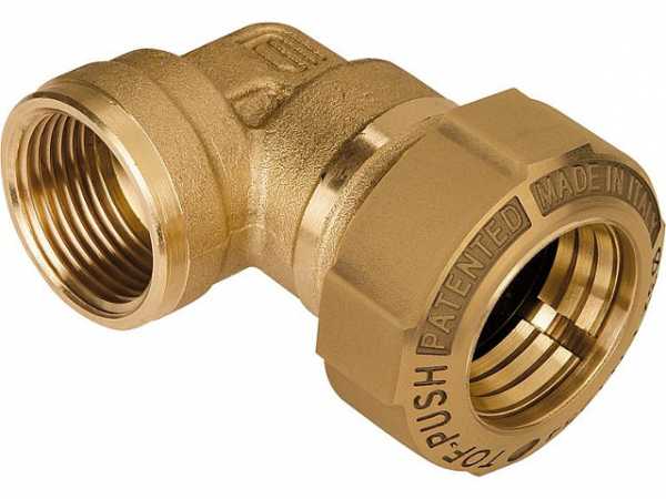 Messing Verschraubung für PE-Rohre Winkelanschlussverschraubung IG 2"x63mm nicht für Gas geeignet