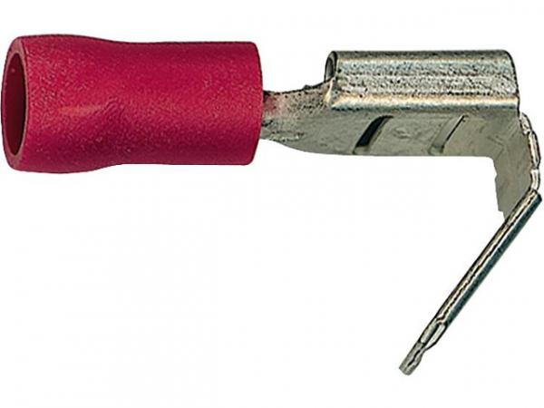 Flachsteckhülse mit Abzweigung halbisoliert, bis 1,5mm², 6,3x0,8mm Farbe rot, VPE 100 Stück