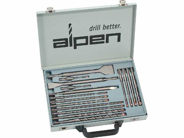 ALPEN SDS-Plus Hammerbohrer- und Meißelset SDS-plus KIT 16-tlg.