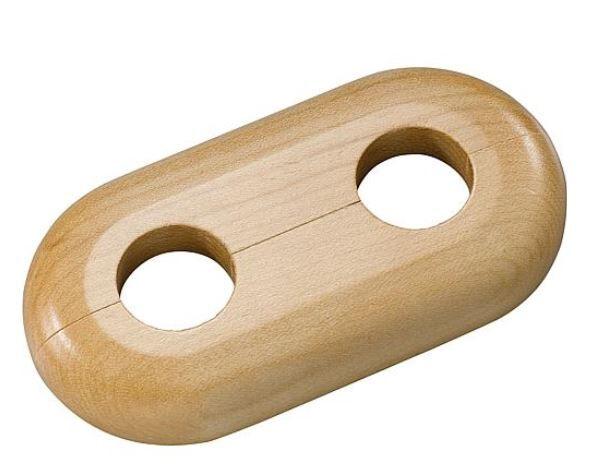 Holz-Doppelrosette Typ Schwarzwald Ahorn - 15mm