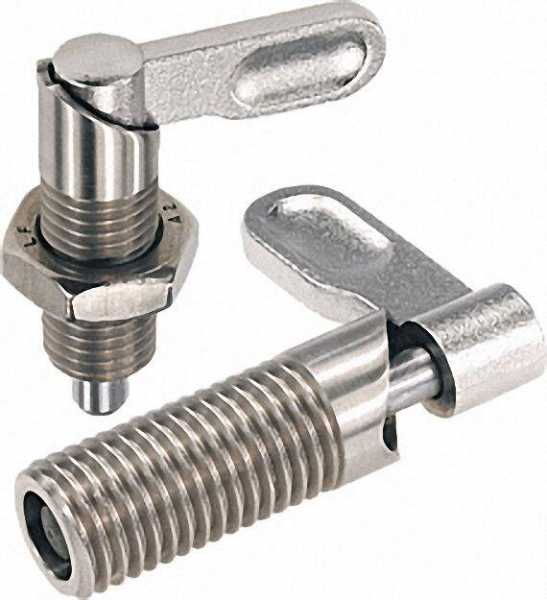 Sperrriegel Form B, Griff unbeschichtet mit Mutter Nirosta M 12 x 6mm