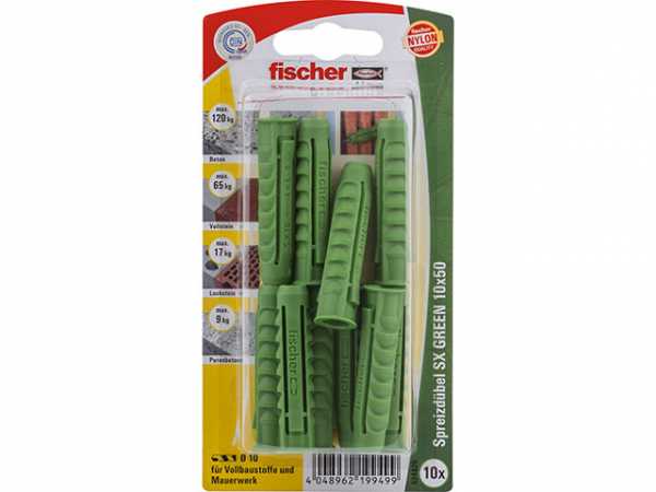 Fischer Spreizdübel SX GREEN 10x50, 524825 SB-Programm