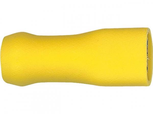 Flachsteckhülse vollisoliert 4,0mm²-6,0mm², 6, 3x0, 8mm, Farbe gelb, VPE 100 Stück