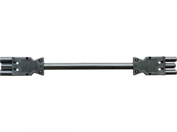 Verbindungsleit. Wieland GST18i3 1,0m, schwarz, H05VV-F 3G2,5mm² 3-polig, Buchse - Stecker