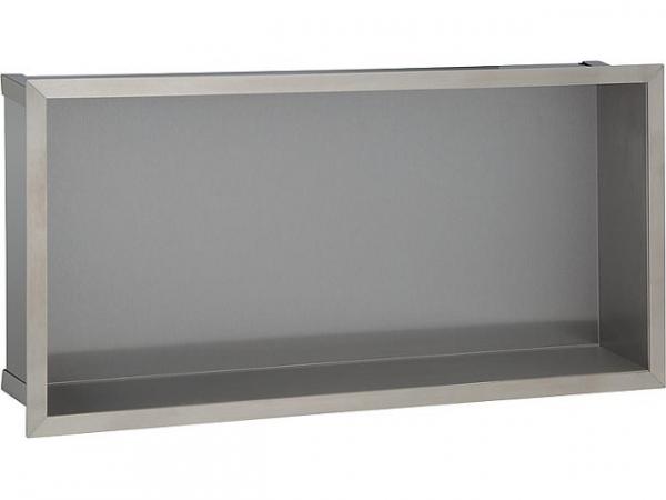 Wandnische Edelstahl, offen, BxH: 625x325 mm, Tiefe 100 mm Bad Edelstahl-Wandeinbaunische