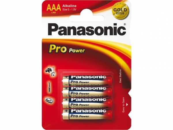 PANASONIC Batterie PRO Power LR03 AAA Micro 1 Pack mit 4 Stück