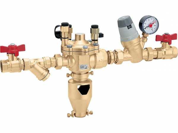 CALEFFI 574001 Automatische Füllarmatur 3/4" mit Systemtrenner Typ BA Druckeinstellbereich: 1-6 Bar