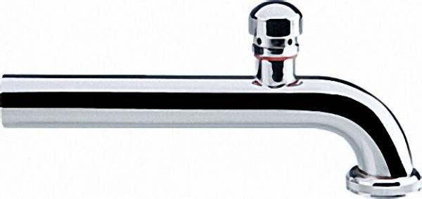 Abgangsbogen 90° Messing verchromt 32 x 300mm mit Bördelrand, Rändelmutter, Belüfter