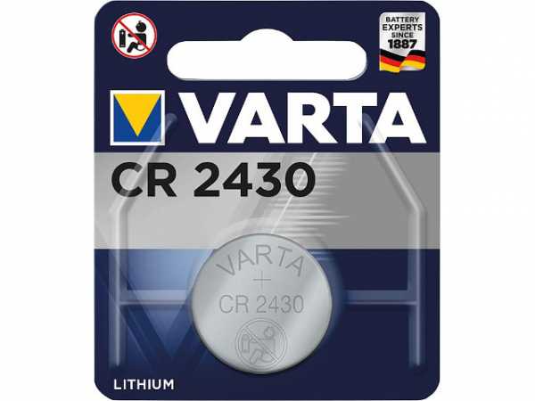 VARTA Lithium Knopfzelle CR2430, 3,0Volt 1er Blister