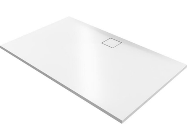 Duschwanne Hüppe EasyFlat Mineralguss weiß 1000x800x30 mm Ablauf:lange Seite