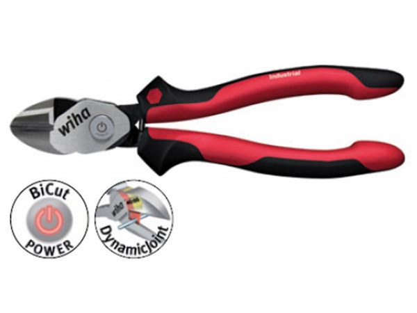 DIAGONAL INDUSTRIAL CUTTERS AND HEAVY-DUTY END CUTTING NIPPERS PLIER - 200 mm - WIHA - Z18002 WH38189