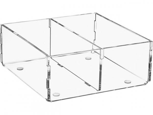 Sortierbox aus Plexiglas transparent 120x120x50mm 9315616