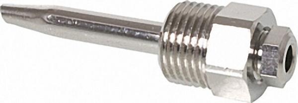 PAW Tauchhülse Messing verchromt für Vorlauffühler/Kesselfühler Anschluss 1/2''AG
