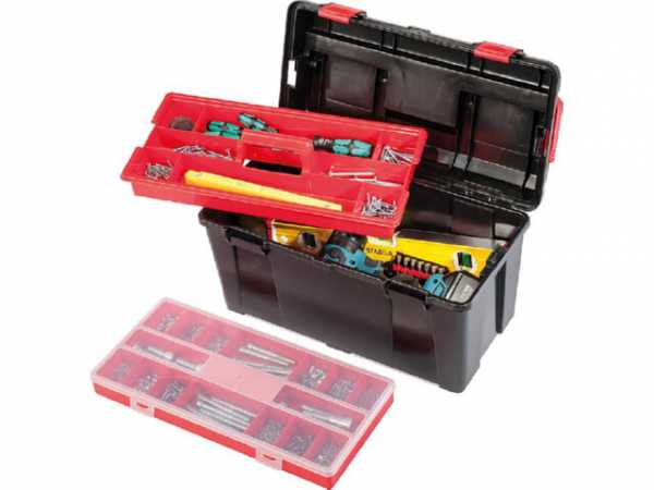 Werkzeugkoffer PARAT Allround M mit Kleinteilemagazin und Trageeinsatz
