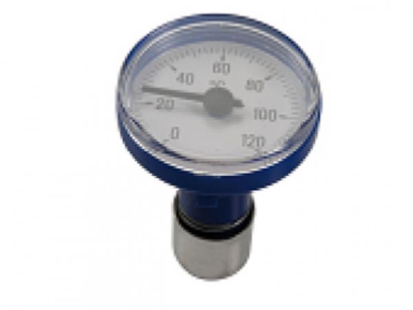 Giacomini Themometer zu Presskugelhähnen 0-120 °C blau R540FY022