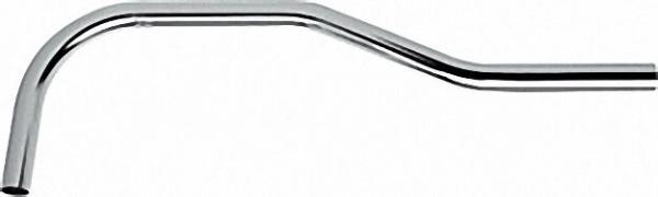Spülrohr Messing verchromt 85mm gekröpft für Druckspüler 3/4'' Duchm,26mm x 700mm lang
