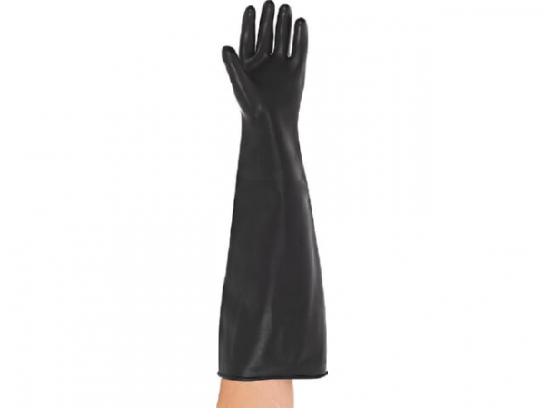 Latex-Handschuh CHEMO, schwarz, extra stark, Größe S, Paar