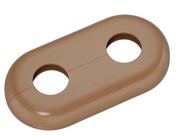 Doppelrosette - Typ Mailand Braunbeige - 19mm